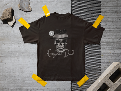 Skull with Fedora 'Everyone's Dad' Tee | Graphic Black T-Shirt