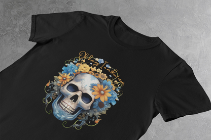 Floral Skull Tee | Sunflower Skull Graphic Shirt