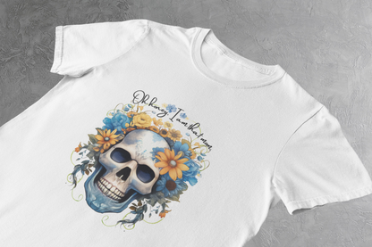 Floral Skull Tee | Sunflower Skull Graphic Shirt