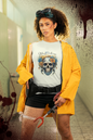 Floral Skull Tee | Sunflower Skull Graphic Shirt