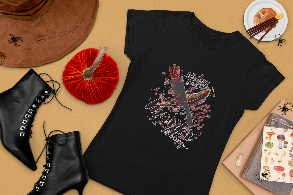 Murder Is Art tee | Bloody Knife & Paintbrush Illustration