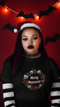 Merry Massacre skull wreath T-Shirt | Christmas horror holiday tee