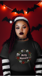 Merry Massacre skull wreath T-Shirt | Christmas horror holiday tee