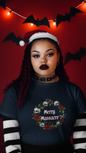 Merry Massacre skull wreath T-Shirt | Christmas horror holiday tee