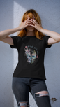 Skull with Flowers Tee | It Wants to Be Strong, Floral Watercolor Skull