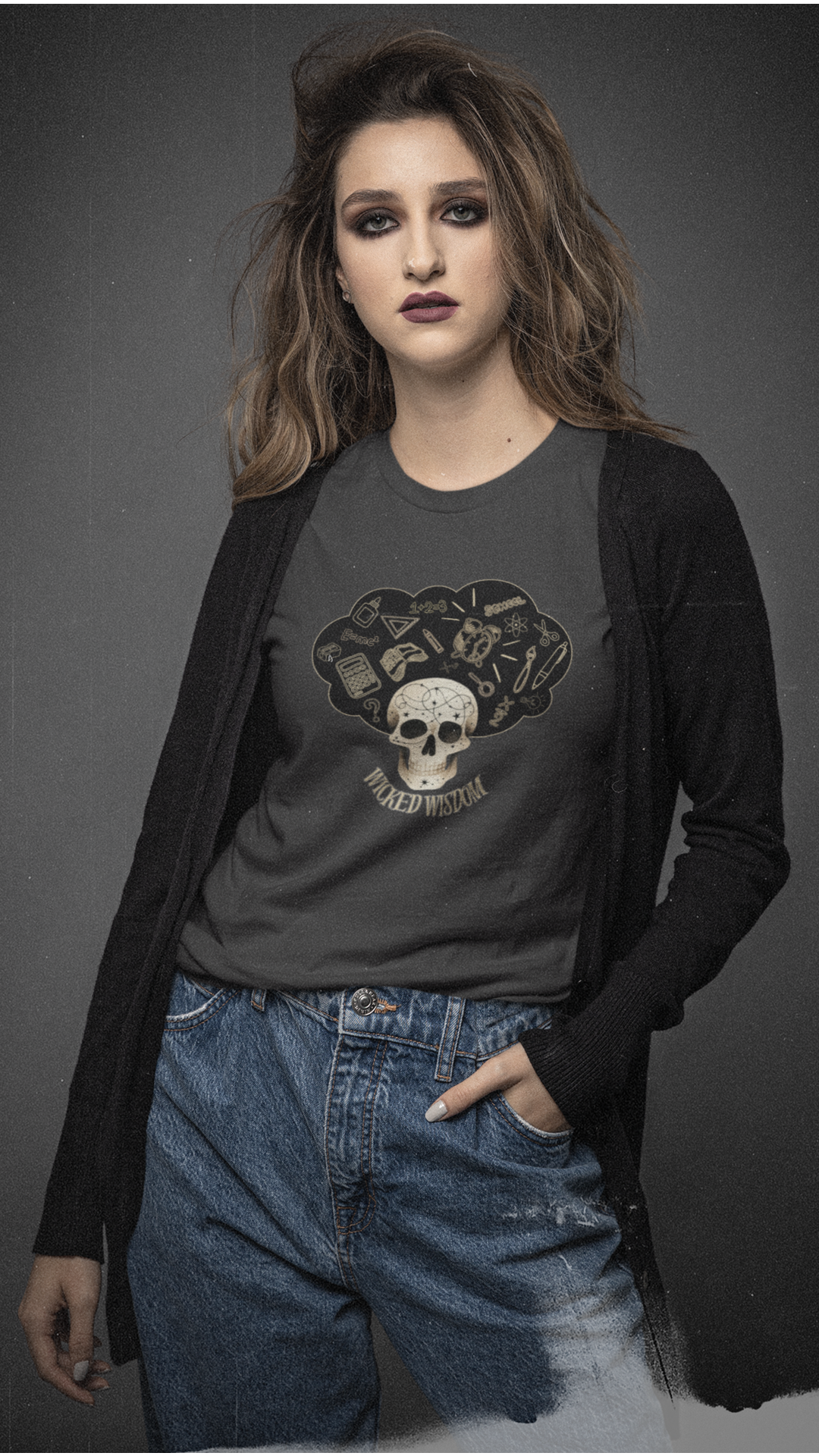 Skull with Potion Cloud Youth Tee | Witchy Magic, Alchemy Icons