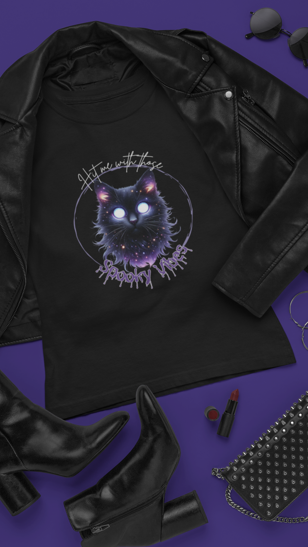 Galaxy Wolf Tee | Cosmic Wolf Face T-shirt, Night Sky Nebula Design