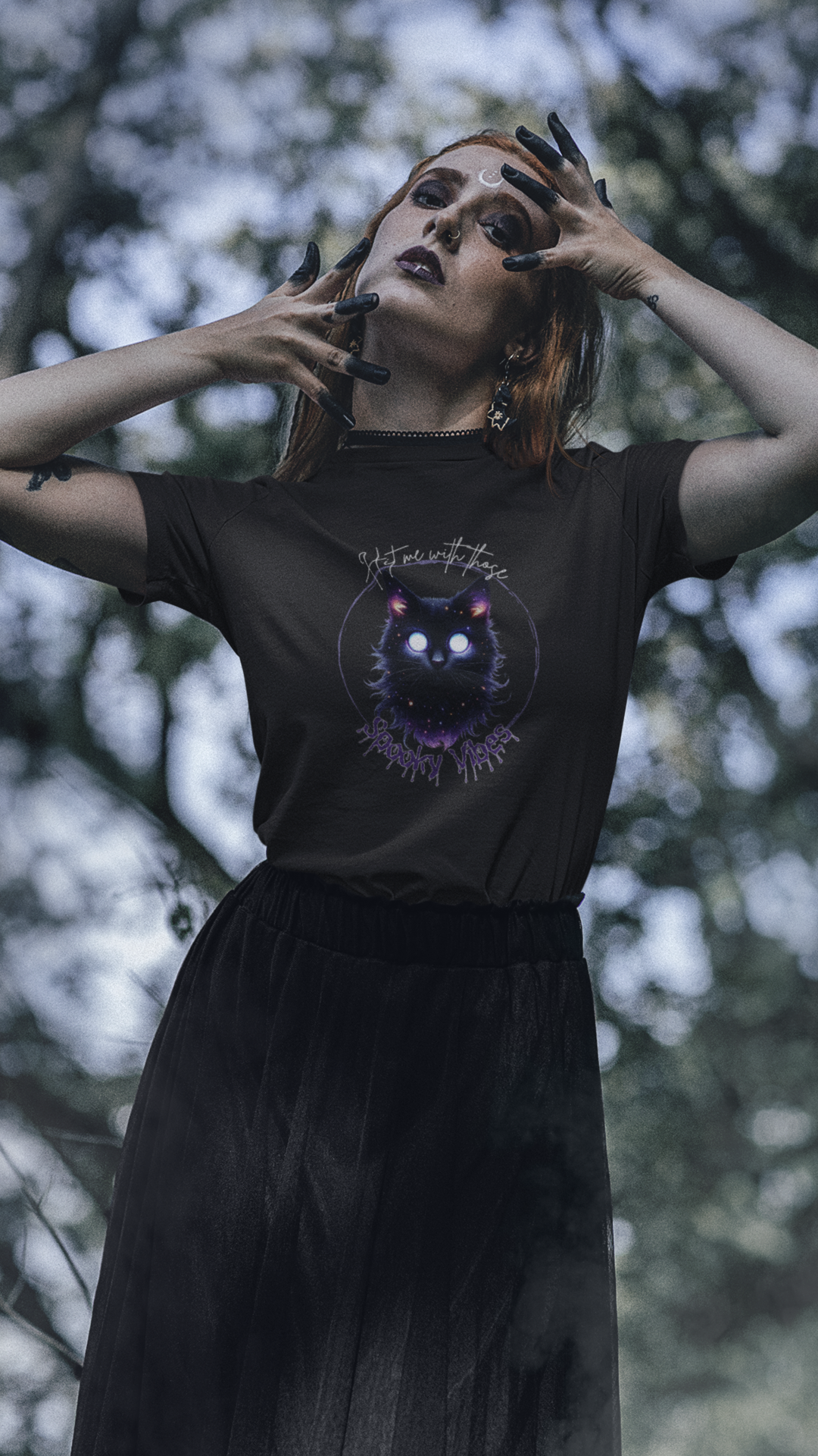 Galaxy Wolf Tee | Cosmic Wolf Face T-shirt, Night Sky Nebula Design