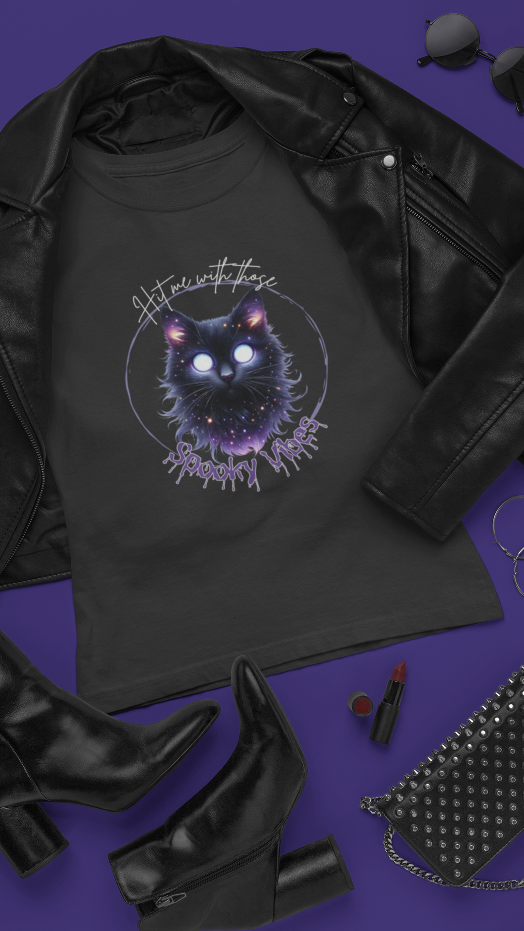 Galaxy Wolf Tee | Cosmic Wolf Face T-shirt, Night Sky Nebula Design