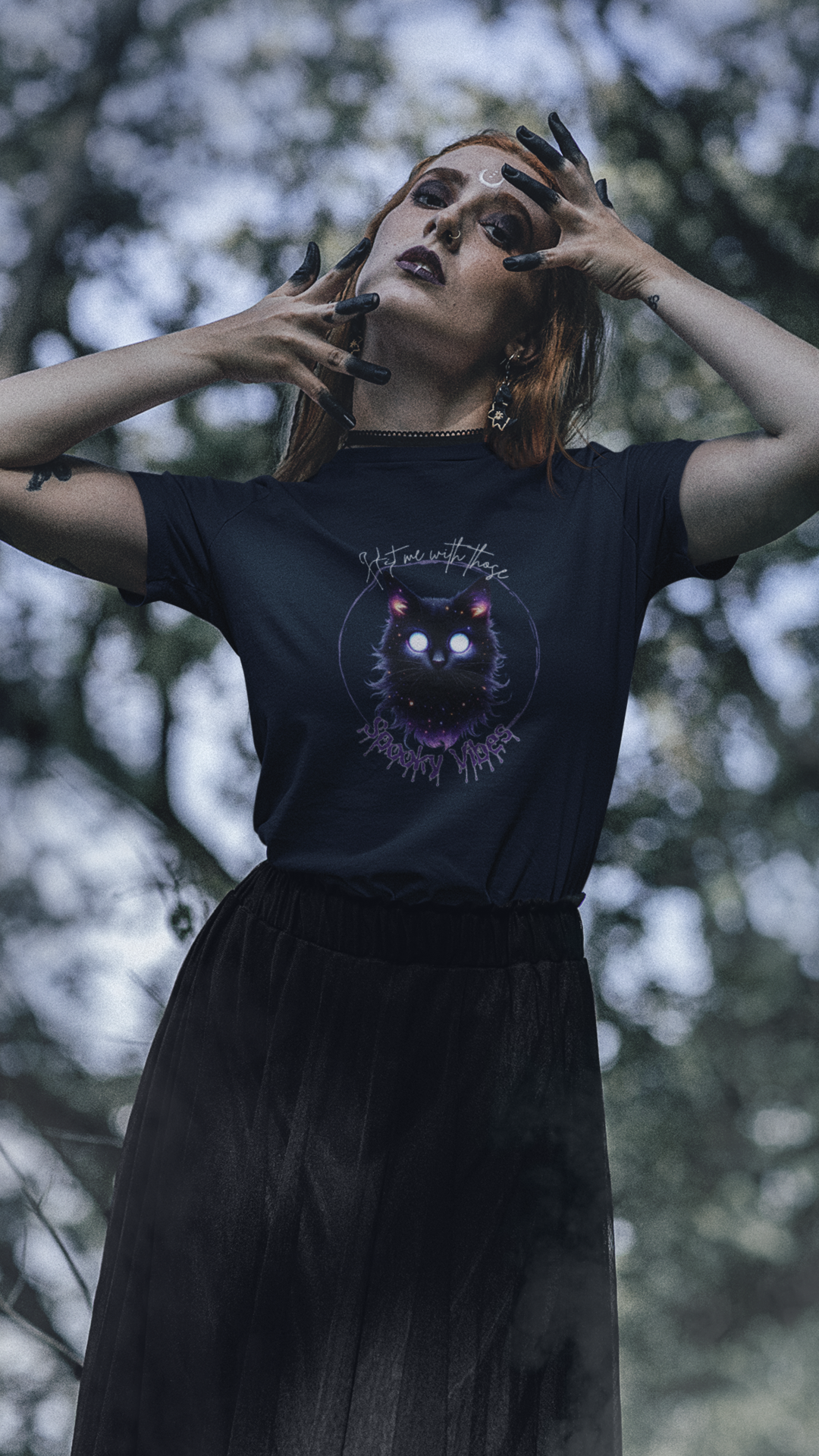 Galaxy Wolf Tee | Cosmic Wolf Face T-shirt, Night Sky Nebula Design