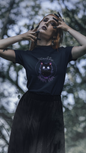 Galaxy Wolf Tee | Cosmic Wolf Face T-shirt, Night Sky Nebula Design