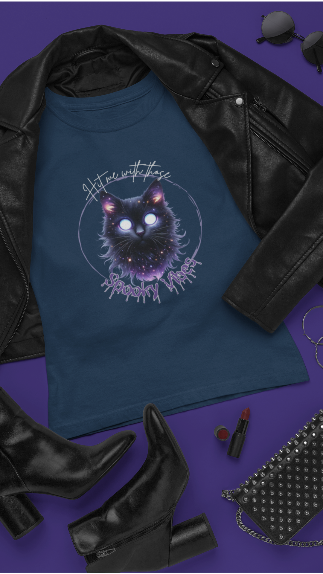 Galaxy Wolf Tee | Cosmic Wolf Face T-shirt, Night Sky Nebula Design
