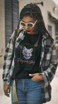 Colorful Fox Portrait Feeling Kinda Shady Tee | Animal Graphic Shirt