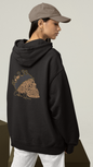 Skull Caffine Queen Illustration Hoodie | Crowned Skull Back Print
