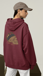 Skull Caffine Queen Illustration Hoodie | Crowned Skull Back Print