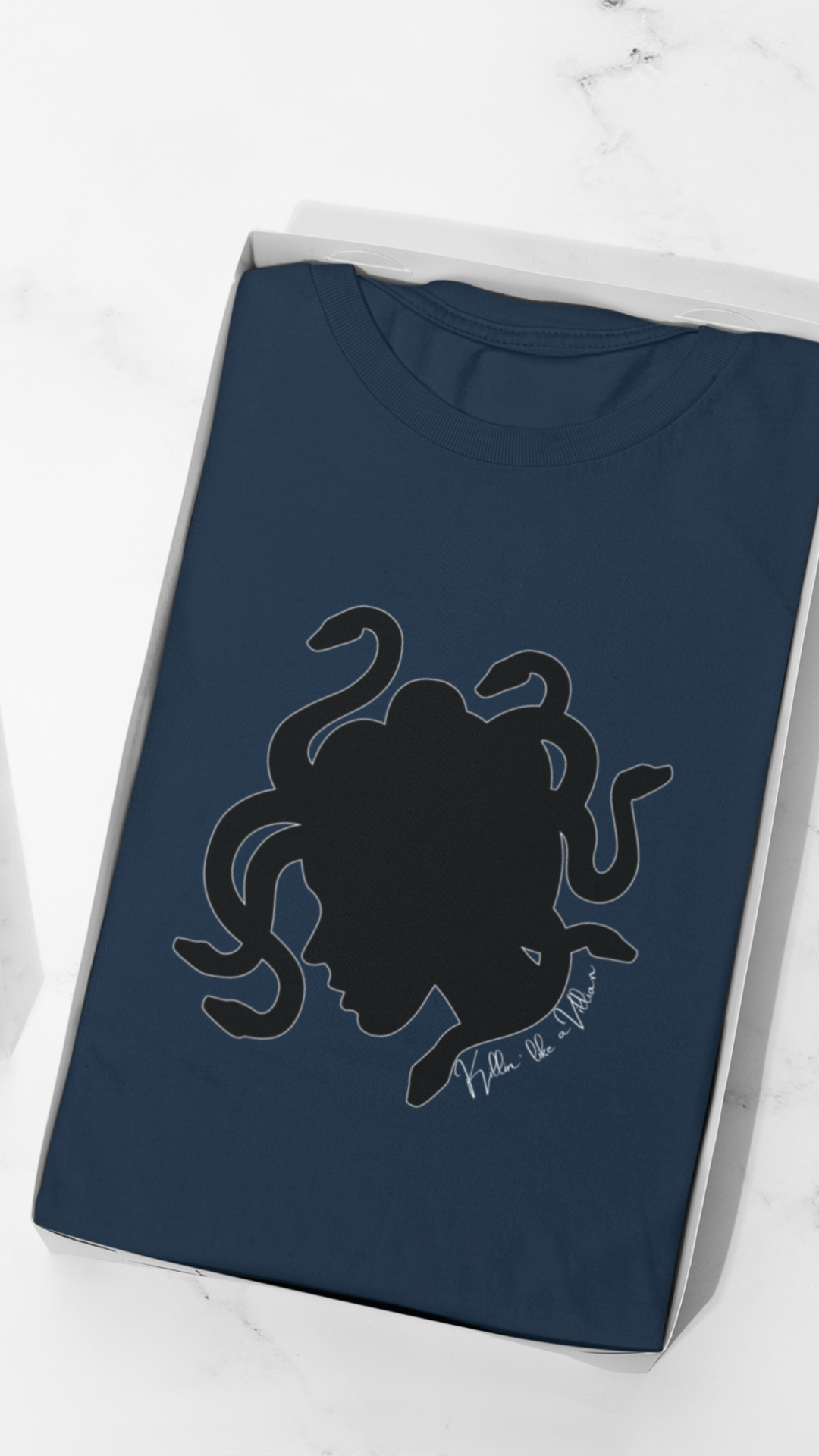 Medusa Silhouette T-Shirt | Mythology Snake Hair Tee