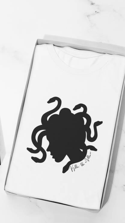 Medusa Silhouette T-Shirt | Mythology Snake Hair Tee
