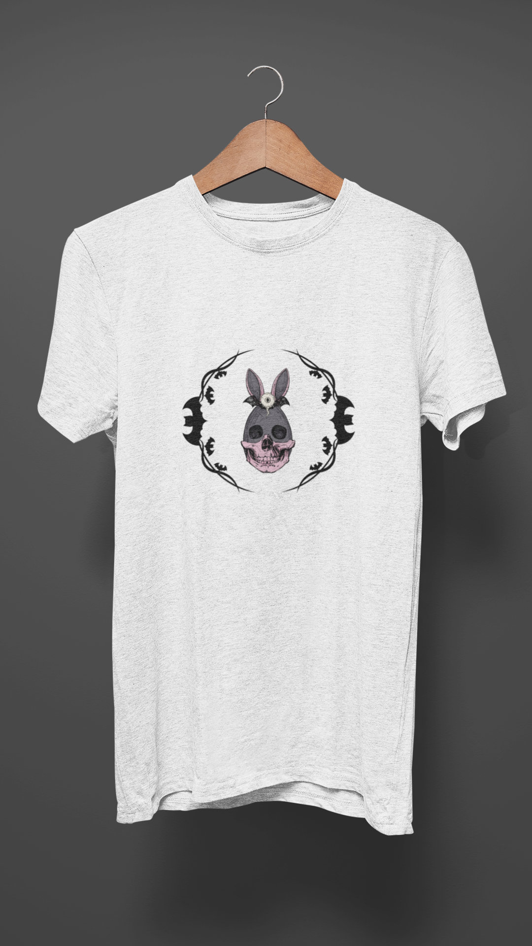 Donkey Skull Illustration Tee | Floral Frame, Gothic Animal Art