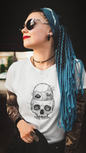 Skull with Nesting Birds T-Shirt | Gothic Illustration tee