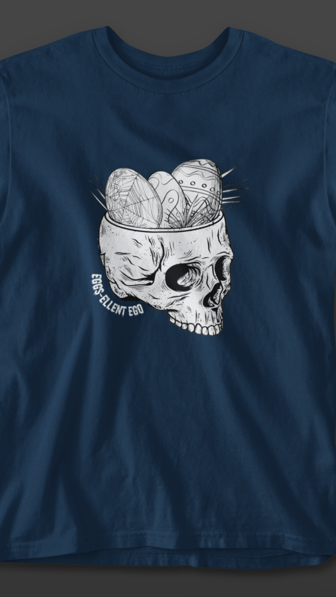 Skull with Nest and Eggs T-Shirt | Sketch Illustration, Gothic Nature Tee