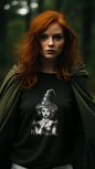Retro Pinup Witch R.I.P. Crewneck Sweatshirt | Halloween Gothic