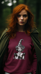 Retro Pinup Witch R.I.P. Crewneck Sweatshirt | Halloween Gothic