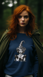 Retro Pinup Witch R.I.P. Crewneck Sweatshirt | Halloween Gothic