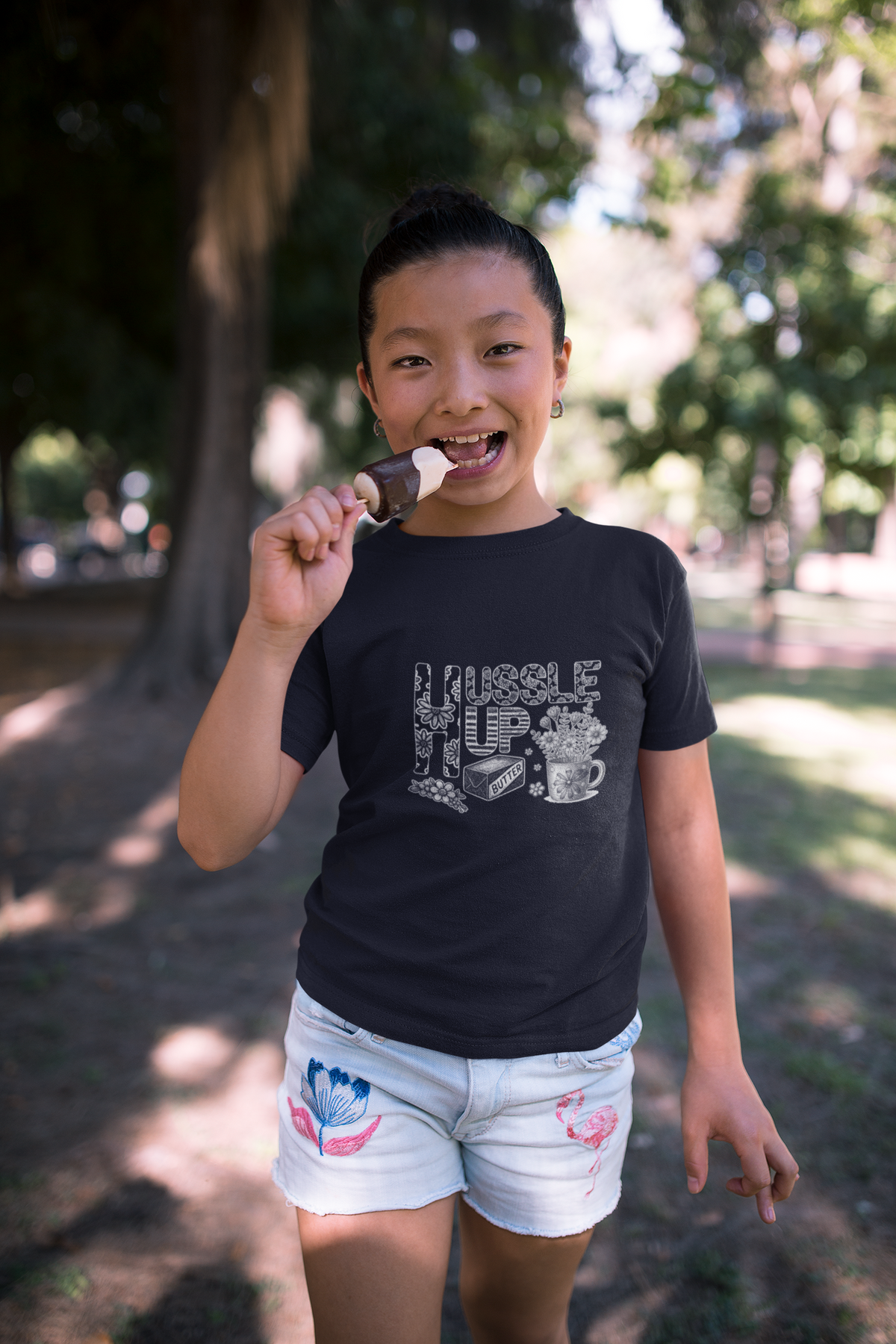 Youth Tee — Hussle Up: Cute Baking & Tea Kid’s Shirt