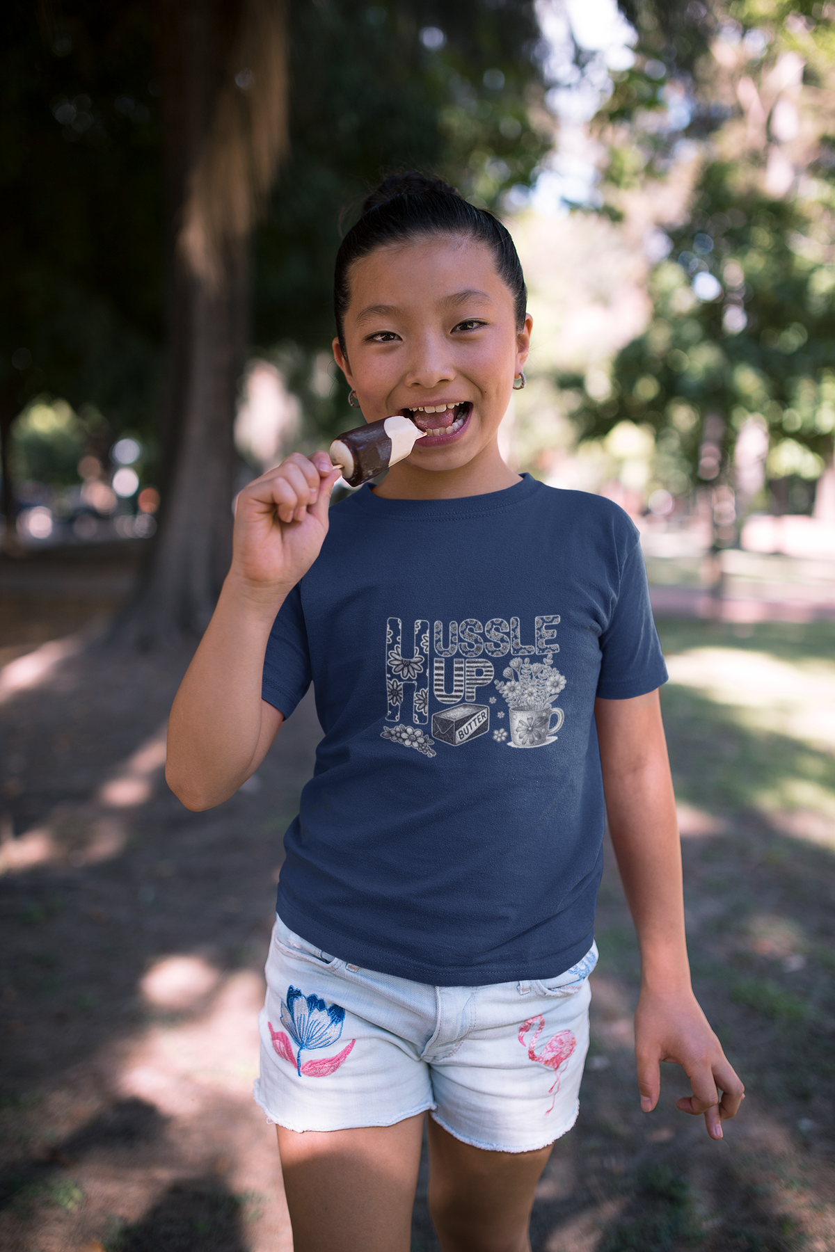 Youth Tee — Hussle Up: Cute Baking & Tea Kid’s Shirt