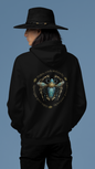 Blue Bee Illustration Hoodie | Honey Bee Circle Graphic