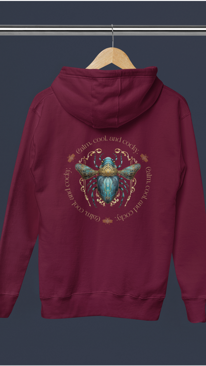Blue Bee Illustration Hoodie | Honey Bee Circle Graphic