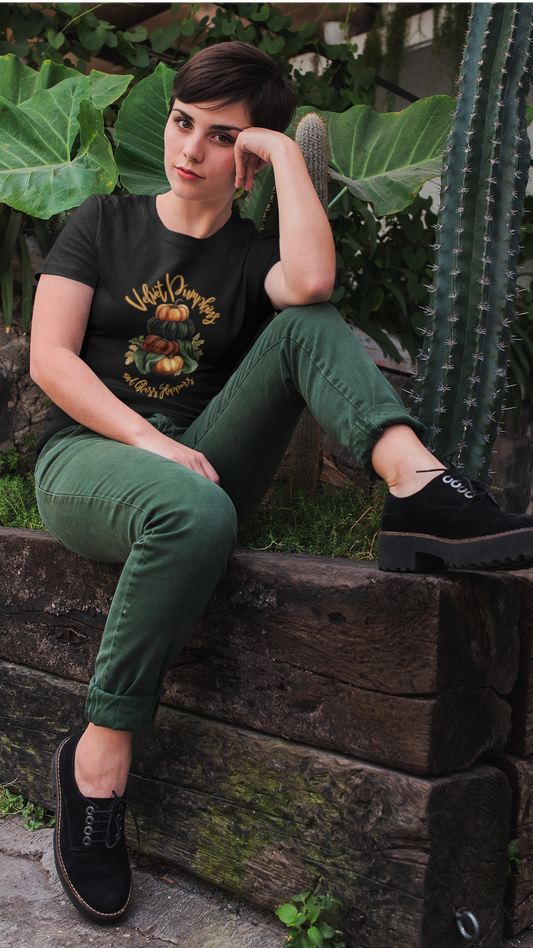 Pumpkin Stack Tee – Vintage Pumpkins Fall Harvest Shirt