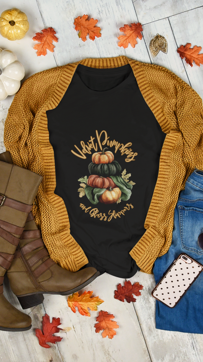 Pumpkin Stack Tee – Vintage Pumpkins Fall Harvest Shirt