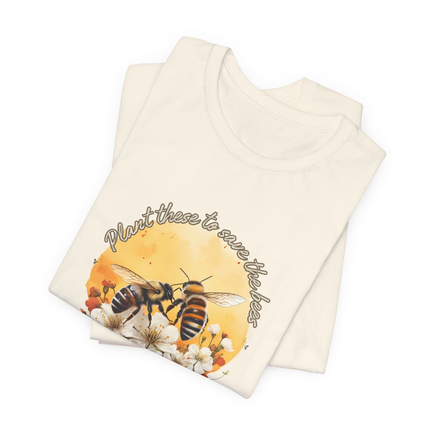 Save the Bees & Elevate Your Style - Eco-friendly Unisex Tee with Floral Design