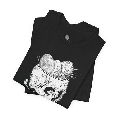 Skull with Nest and Eggs T-Shirt | Sketch Illustration, Gothic Nature Tee