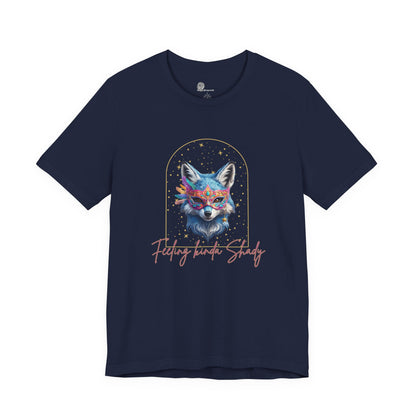 Colorful Fox Portrait Feeling Kinda Shady Tee | Animal Graphic Shirt