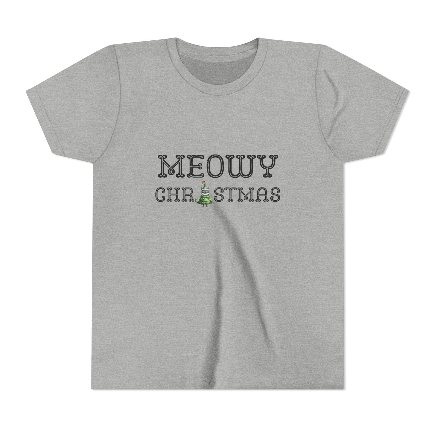Kids Meowy Christmas Tee - Lightweight and Soft for All-day Comfort