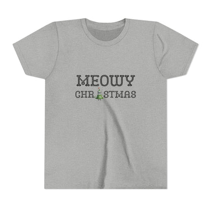 Kids Meowy Christmas Tee - Lightweight and Soft for All-day Comfort