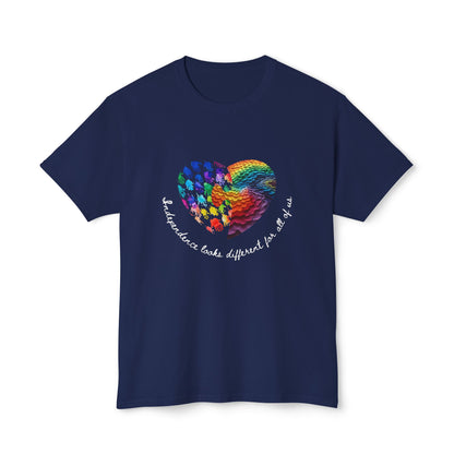 Independence Autism Awareness Puzzle Heart Unisex HD Cotton T-Shirt