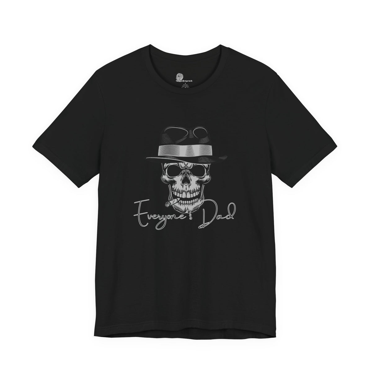 Skull with Fedora 'Everyone's Dad' Tee | Graphic Black T-Shirt