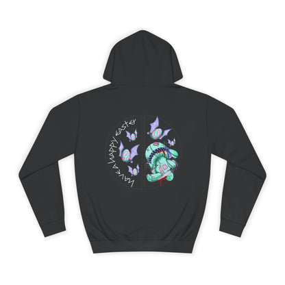 Skeleton Easter Bunny Unisex College Hoodie | Custom Art Sweatshirt | Multiple Colors Available