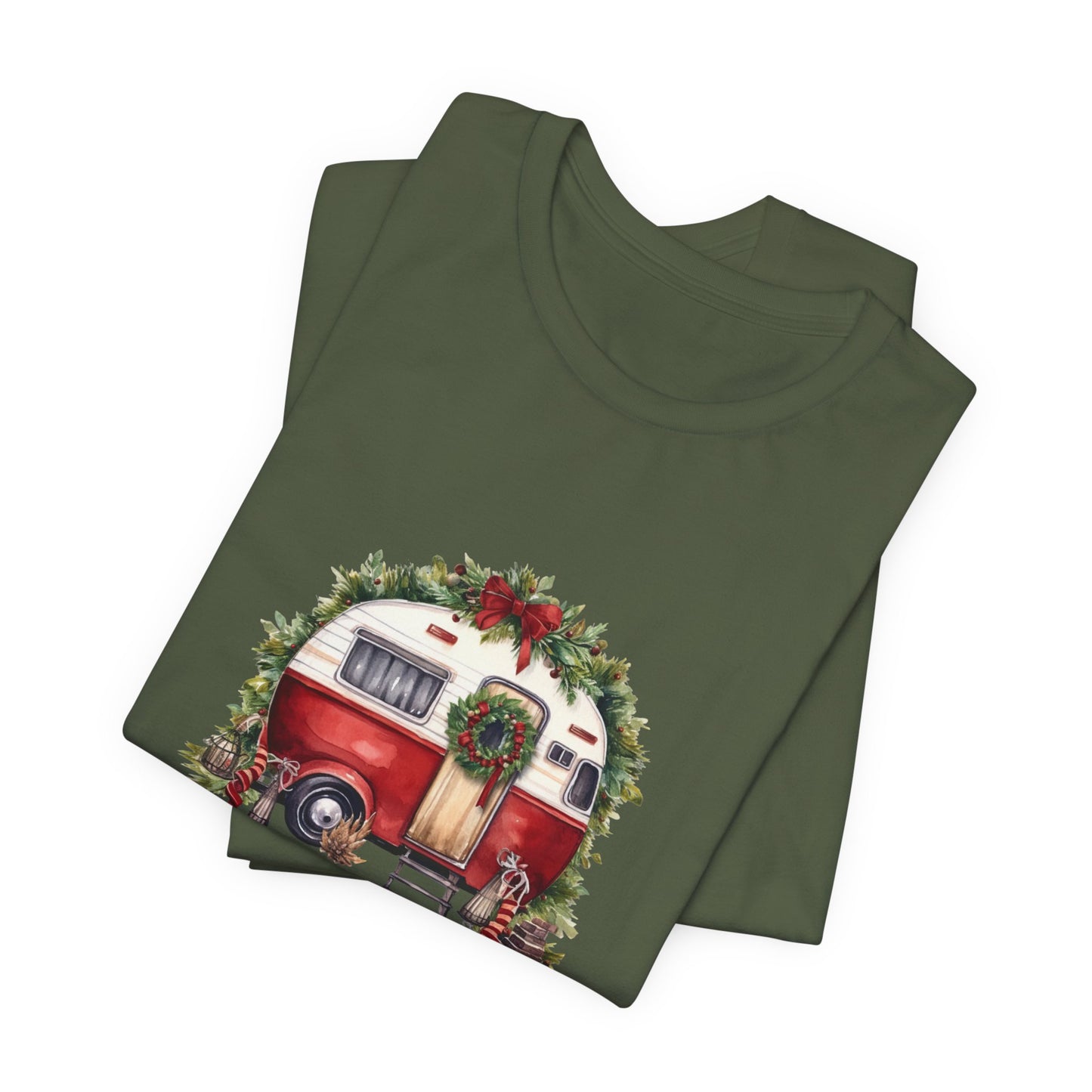 Holiday Camping Shirt - Festive Camper Gift - Soft Cotton Tee for Outdoor Lovers