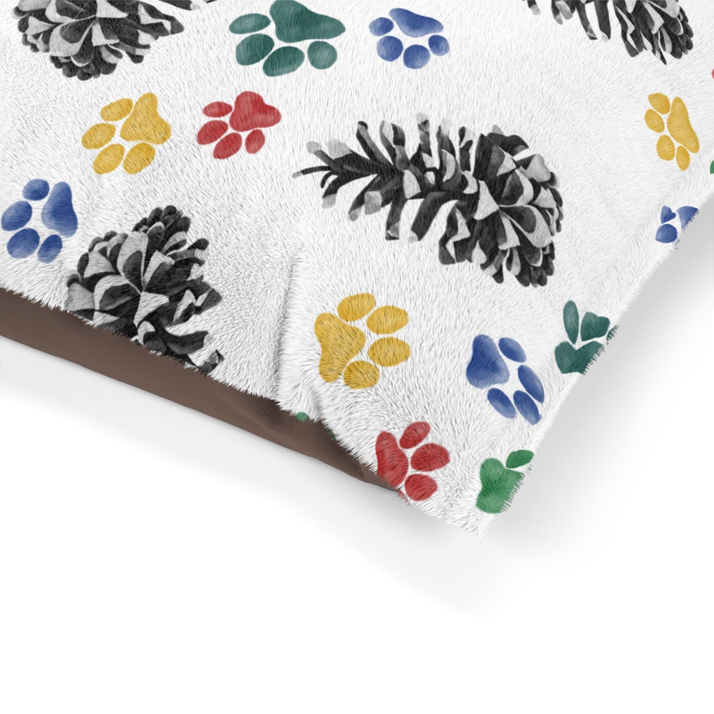 Paw-some Pinecone Print Pet Bed - Soft and Stylish - CroiGormLLC
