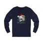 Skull Design Christmas Long Sleeve Tee - Unisex Jersey Tee for Holiday Vibes