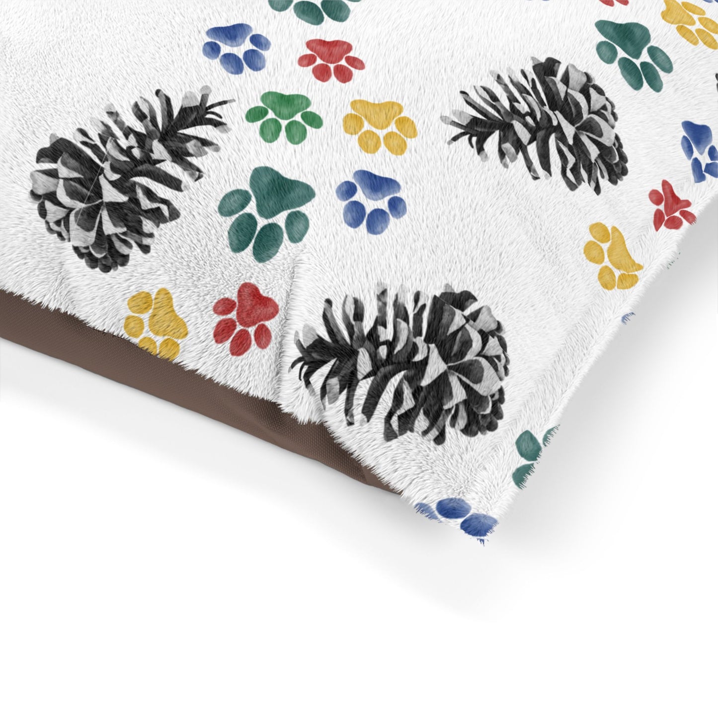Paw-some Pinecone Print Pet Bed - Soft and Stylish - CroiGormLLC
