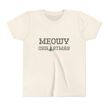 Kids Meowy Christmas Tee - Lightweight and Soft for All-day Comfort