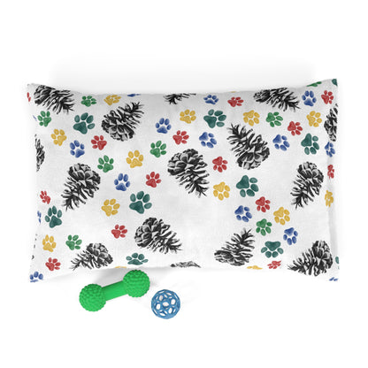 Paw-some Pinecone Print Pet Bed - Soft and Stylish - CroiGormLLC
