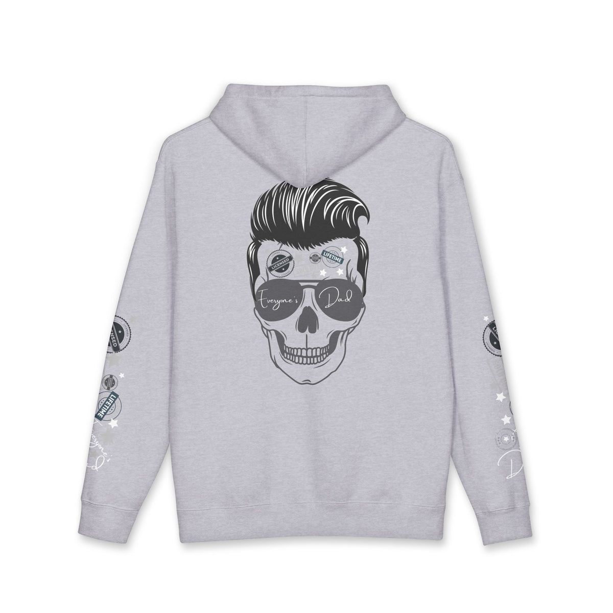 Skull Sunglasses Hoodie — Retro Pompadour Skull Pullover