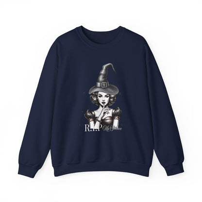 Retro Pinup Witch R.I.P. Crewneck Sweatshirt | Halloween Gothic