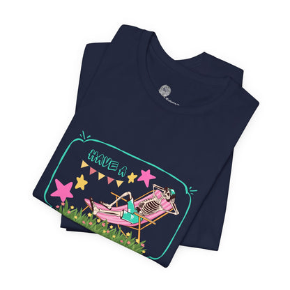 Have a Nice Day Lounge Chair Illustration T-Shirt | Retro Summer Stars